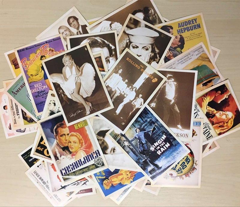 DreamHigh 64 pcs Collectible Vintage Ads & Movie Poster Postcards Bulk Pack - Image 4